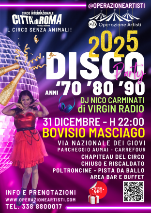 Capodanno show & disco anni 70 80 90 con dj nico carminati di virgin radio